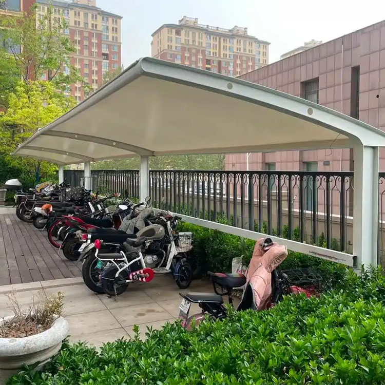 红河县膜结构电动车棚